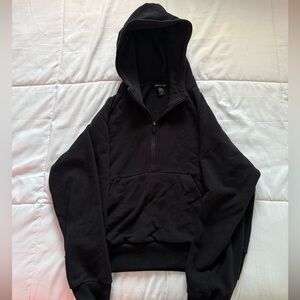 Black Half-Zip Hoodie Sweater - Athleta